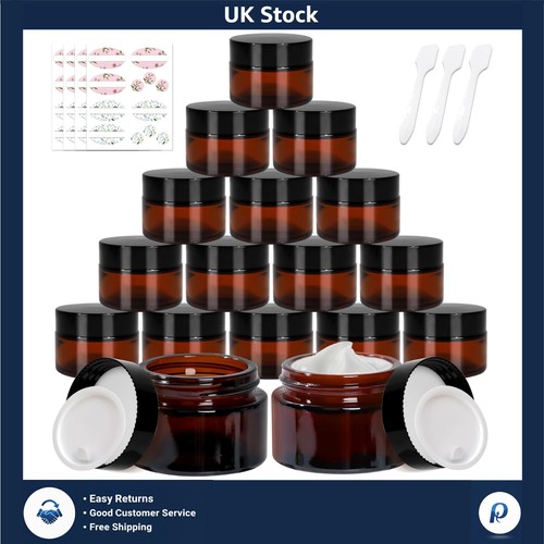 Pack amber glass jars oz - pack,