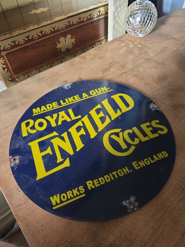 Enamel sign royal enfield - enamel,