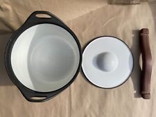 Vtg original Timo Sarpaneva Rosenlew casserole iron pan dutch oven pot & handle