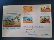 RHODESIA 1968 FDC Stamps Set to England
