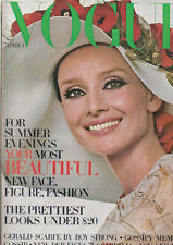 VOGUE UK 1971 AUDREY HEPBURN VERUSCHKA KAREN GRAHAM BRITT EKLAND MAUDIE JAMES