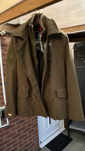 Superdry men pea jacket - men, lite