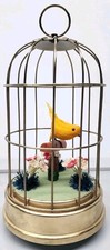 Antique Caged Bird Music Box