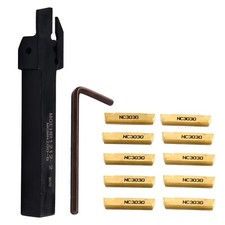 MGEHR1212-2 12x12mm Lathe Cutter Grooving Tool Holder With 10x MGMN200 Inserts