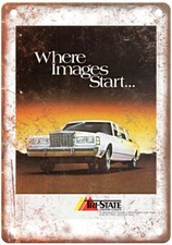 Vintage 1985 Tri-State Lincoln Stretch Limousine Ad Retro Look Metal Sign A4519