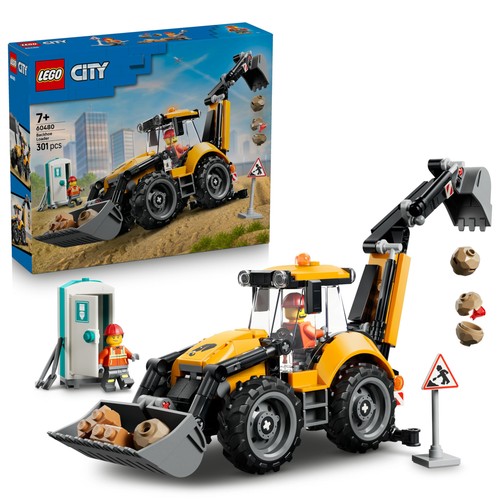 Lego city yellow backhoe - city,