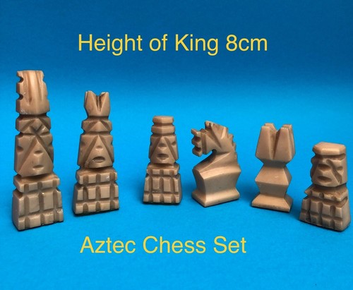 Aztec chess set latex moulds - latex,