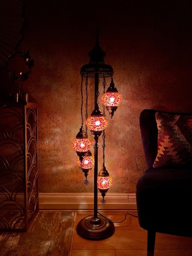 Glass orange turkish mosaic - glass,