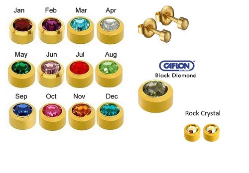 1pair caflon plain birthstone - 1pair,