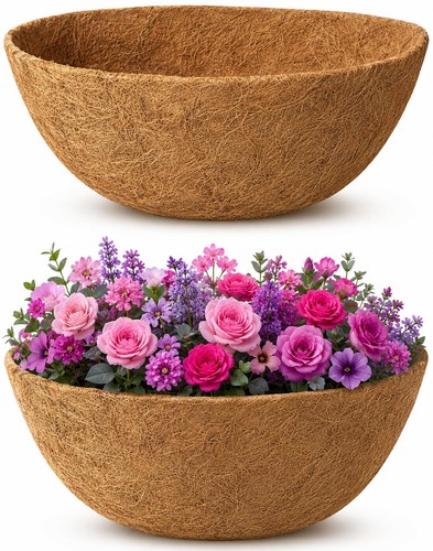 Round coco fiber hanging - round,