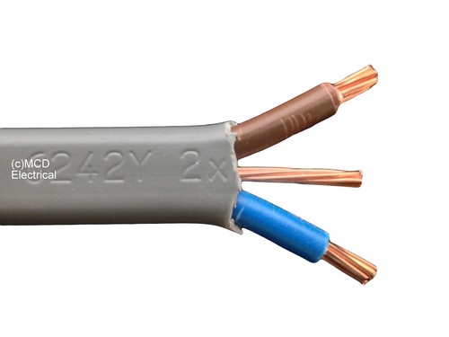 Shower cable 10mm twin - twin, earth