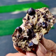 60G Natural Garnet with rock Gorgeous rough raw Crystal Mineral Specimen