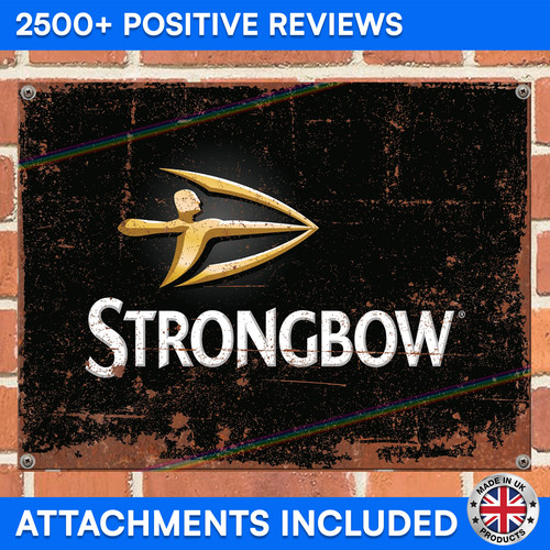 Strongbow metal signs - strongbow, cave