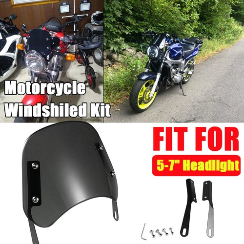 Motorcycle clip windshield - clip, on
