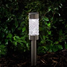 Montana Stainless Steel Modern Bright Solar Powered Garden Post Stake Light