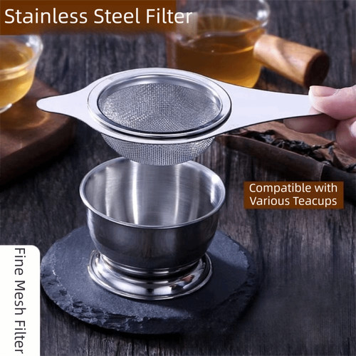 Tea strainer with drip - tea,