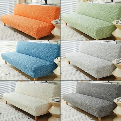 Jacquard armless sofa bed - jacquard,