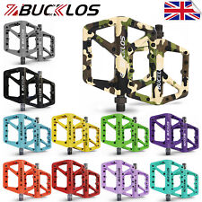 BUCKLOS MTB Bicycle Pedals Mountain Bike Pedals Nylon Flat Sealed Bearings 9/16"