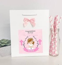 Personalised girls first holy communion boutique gift bag