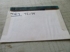 TRIUMPH TR7 1975-78  PARTS MICRO FICHE SLIDES SET OF 2