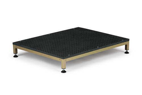 Adjustable half step - step, slip