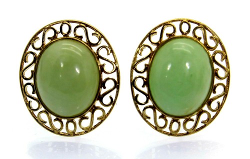 Large jade filigree 9ct yellow - large,