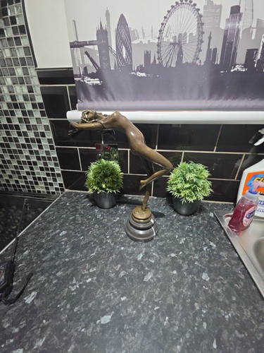 Bronze naked lady sculpture - bronze,