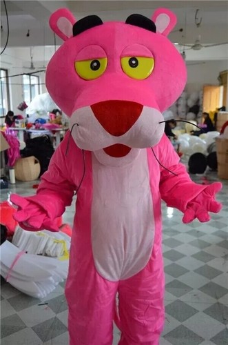 Pink panther mascot costume - pink,