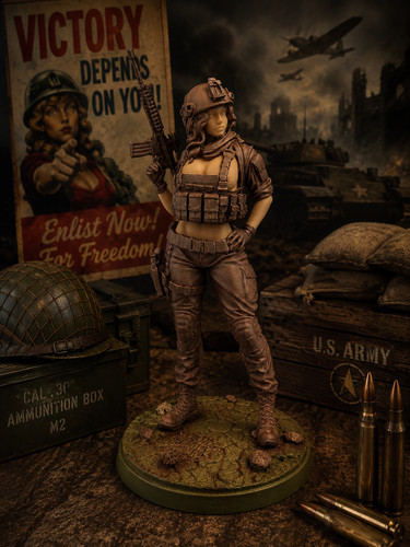 Modern tactical female soldier - tactical,