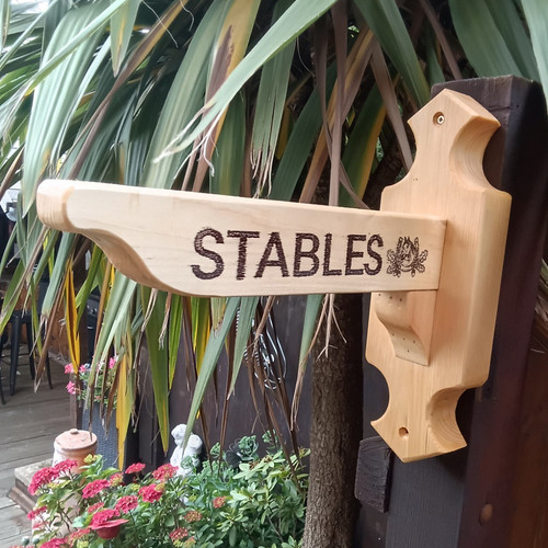 Wooden rustic stables - rustic, "stables"