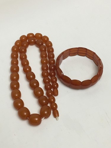 Set amber necklace - set, of