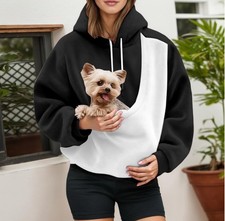 XL Black Hoodie with Kangaroo
