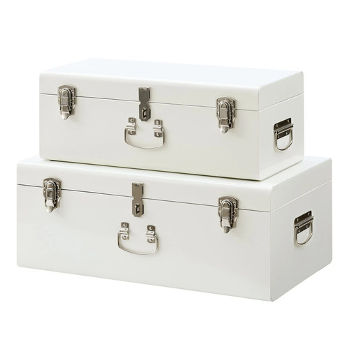 Cream metal storage - cream, trunks