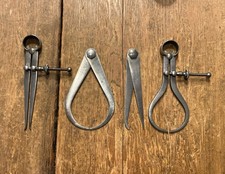 VINTAGE MOORE & WRIGHT SPRING DIVIDERS CALIPERS X4 ENGINEERS MEASURING OLD TOOLS