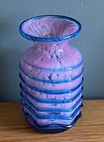 Vintage mdina glass vase - mdina,