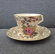 Vintage Antique H & K TUNSTALL England Lady Fayre Cup & Saucer Set