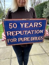 Pure Drugs Enamel Sign Rare