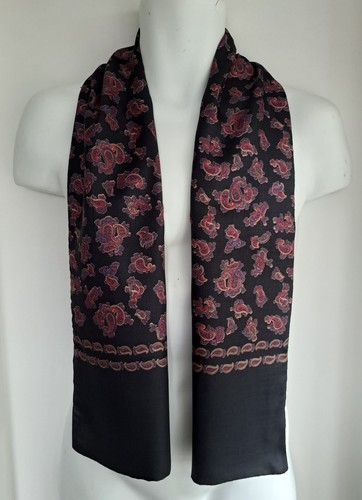Vintage men black paisley - men's,