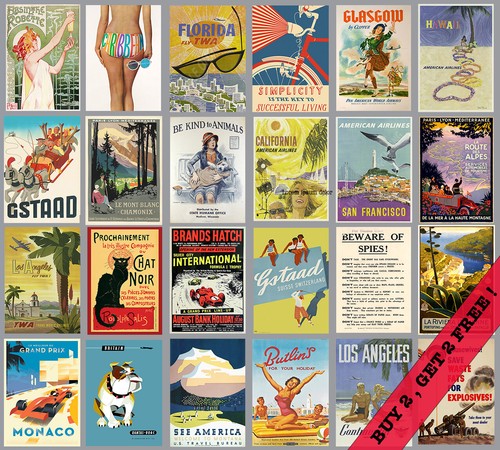 Vintage travel poster - travel, retro