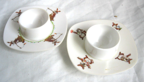 Vintage retro egg cups - 2x,