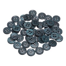 50Pcs Shell Buttons, 11.5mm Mother of Pearl Sewing Buttons, Dark Blue