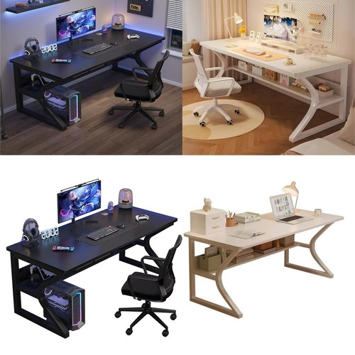 Black white computer table - black/white,