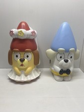 BLUEY Hammerbarn 'Bride' & 'Groom' Garden Gnome set - Bunnings - New