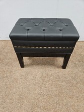 PIANO STOOL MUSIC STORAGE ADJUSTABLE PIANO STOOL STUNNING QUALITY BRASS STUDS