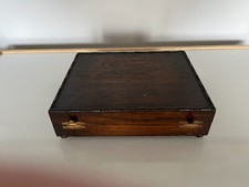 EMPTY WOODEN CUTLERY BOX ON 4