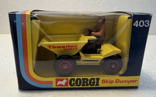 Corgi 403 thwaites tusker skip - corgi,