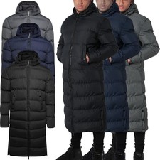 Soulstar Mens Banana Padded Jacket Puffer Long Jackets Winter Hooded Coat