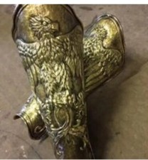 Medieval Roman Leg Armour With Lion 