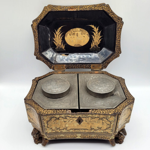 Chinese export lacquer gilt - chinese,