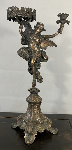 Art nouveau copper metal torch - art,
